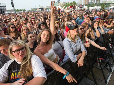 Fans enjoy Kira Isabella on the Bell Stage as day 2 of the RBC Ottawa Bluesfest continues at the Canadian War Museum.