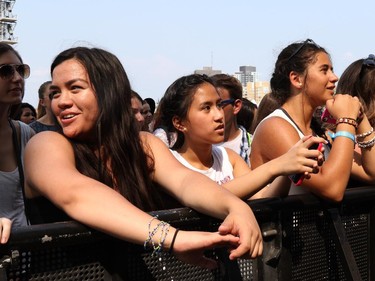 Fans enjoy various concerts at RBC Ottawa Bluesfest 2015 in Ottawa on July 12, 2015.