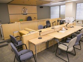 A courtroom at the Ontario Court of Justice Family Court in North York Thursday April 3, 2014.