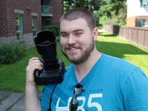 Dylan Johnson is legally blind, but that hasn't stopped him from making a career as a professional photographer.