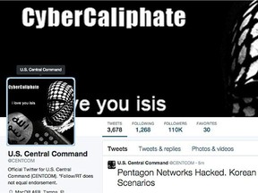Hackers with a so-called cyber caliphate recently hacked the U.S. Central Command Twitter account. The Canadian Forces are now warning military cadet organizations about cyber attacks after Islamic State sympathizers hacked into at least one cadet webpage and added graphic images of dead women and children.