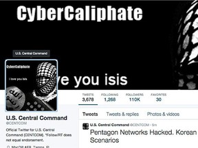 Last year hackers with a so-called cyber caliphate hacked the U.S. Central Command Twitter account.