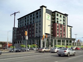 An Ottawa builder wants to build a Holiday Inn at 235 King Edward. Above is a view of the proposed hotel facing south from the intersection of St. Patrick Street and King Edward.
