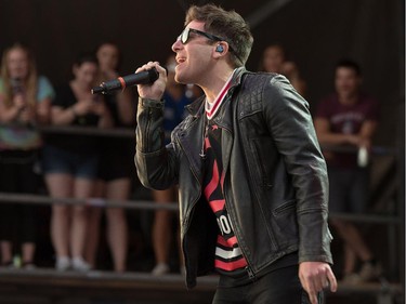 Hoodie Allen on the Claridge Homes Stage as day 2 of the RBC Ottawa Bluesfest continues at the Canadian War Museum.  Assignment - 121065 Photo taken at 20:05 on July 9. (Wayne Cuddington / Ottawa Citizen)