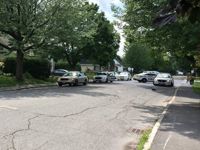 Crime scene outside 209 Anna Avenue. Darren Brown/Ottawa Citizen