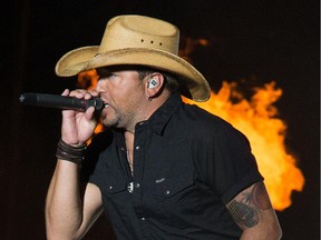 Fiery start: Jason Aldean takes the Bell Stage on Day 2 of the RBC Ottawa Bluesfest.