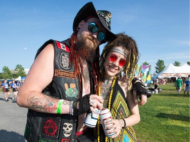 Josh Gray and Michelle Spero enjoy opening day.