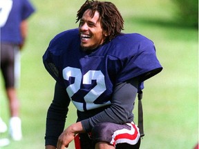 Rohan Marley in 1995 when he was a rookie with the Ottawa Rough Riders.