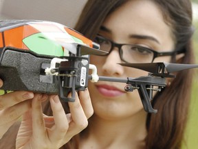 Krissia Quesney Nevarez, a 21-year-old electronics engineering student from Mexico, has developed an inexpensive recreational drone fitted wityh with an infrared camera determine photosynthesis activity in plants.