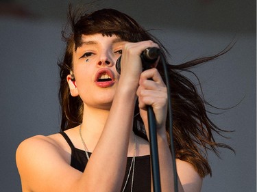 Lauren Mayberry of Chvrches on the Claridge Homes Stage.