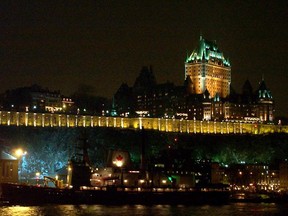 Alain Guilhot, part of the NCC's design team for an illumination plan for the capital, delivered the lighting concept for Quebec City's Château Frontenac Hotel.