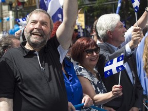 Despite the popularity of NDP leader Tom Mulcair (left), Gilles Duceppe (right) is attracting candidates for the Bloc Quebecois.