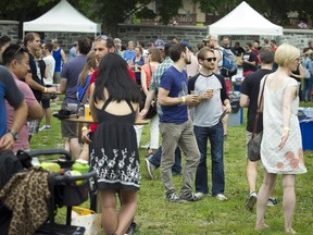 A craft brewery market has used Hintonburg Park for tasting events, which raise money for local charities.