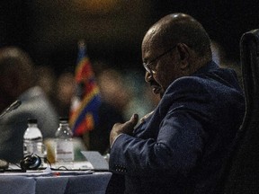 Sudanese President Omar al-Bashir attends the opening session at the 25th African Union Summit in Sandton, Johannesburg on June 14, 2015. Shannon Gormley writes that war crimes and international justice should be an issue in the Canadian election.