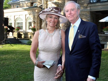 Shannon Day-Newman and her famous broadcast journalist husband Don Newman, chairman of Canada 2020 and special advisor at Navigator Limited, at the 20th Annual Garden Party for Opera Lyra Ottawa, held in Gatineau at the official residence of the Italian ambassador on Wednesday, July 8, 2015.