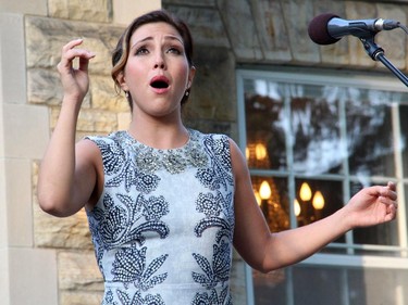 Soprano Sasha Djihanian performs an all-time favourite aria, O mio babbino caro, at the 20th Annual Garden Party for Opera Lyra Ottawa held in Gatineau on Wednesday, July 8, 2015, at the official residence of the Italian ambassador.