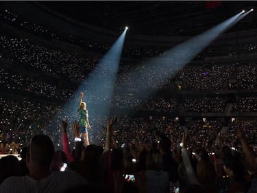 Taylor Swift on stage.