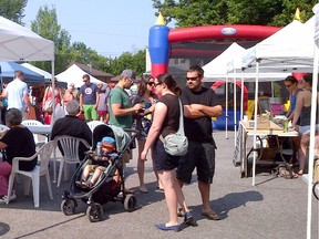 The Beechwood Market as it looked on July 11. Less than two weeks later, the bouncy castle in the background was stolen.