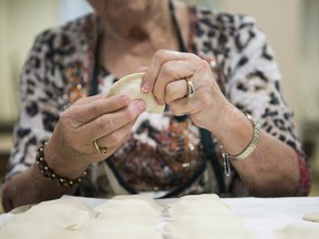 Ukrainians in the Ottawa region made the last of 1,400-dozen perogies (16,800 perogies), July 10, 2015.The perogies will be served at the Capital Ukrainian Festival being held in Ottawa from July 24-26, 2015.