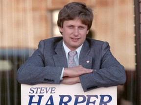 Stephen Harper as Reform candidate in 1988.