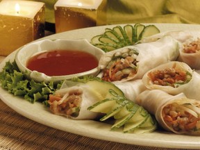 Rice paper rounds make the lightest of wraps. They just need soaking in warm water and gentle handling.