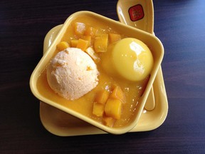 Mango four ways dessert at Honey Town