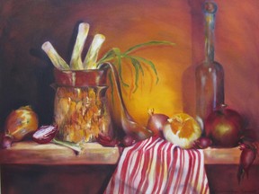 Onion Soup by Belia Brandow, one of the artists at the Thousand Islands Fine Art Association show and sale.