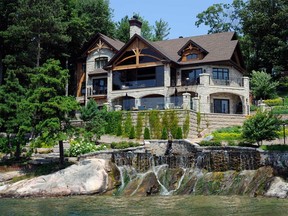 Carolyn Munro worked with longtime clients in Ottawa to turn this Thousand Islands property, which began as boulders and brush, into a stunning showpiece.