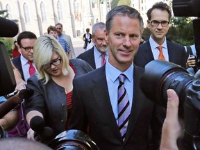 Nigel Wright arrives at the Ottawa courthouse to testify in the Mike Duffy trial on Monday.