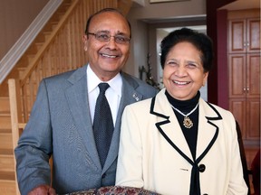Subhas 'Sam' Bhargava and Uttra Bhargava in 2012, following their first major donation to fund research at the Ottawa Hospital.