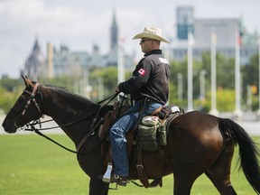 Paul Nichols and other veterans came through Ottawa on Sunday, Aug. 30, 2015 on their Ride Across Canada to raise awareness about issues that veterans are facing.