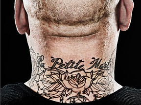 Though La Petite Mort Gallery is closing, owner Guy Berube can keep his neck tattoo, as he'll be focusing on LPM Projects. (Photo by Rémi Thériault.)