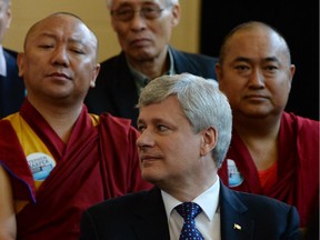 Stephen Harper makes a campaign stop in Markham, Ont., on Monday.