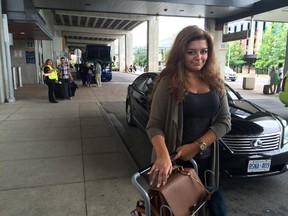 Teresa Daoud arrived from Minsk, Belarus, on Wednesday.