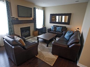 The owners had trouble deciding on an accent colour for the main living area, ultimately settling on blue.