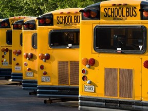 No children were hurt in Friday afternoon bus accident.