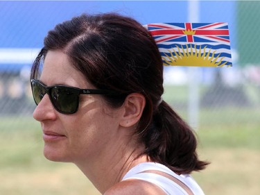 White Rock All-Stars fan (and mom) Shelley Lenihan sports the BC flag in her hair.