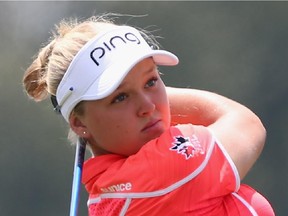 Brooke Henderson, seen in a file photo, finished with a final-round 69 in Alabama on Sunday, Aug. 30, 2015.