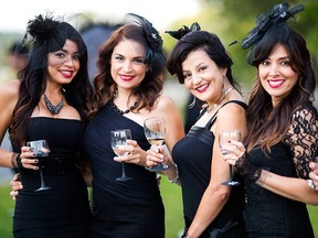 Friends decked out in elegant fascinators and lace raised a glass at last year’s pop-up picnic on Sussex Drive.