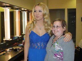 Adrienne Taylor and her cousin, Natasha, pose together in September 2011. Natasha, who was diagnosed with a brain tumour at the age of eight, had her wish granted by the Children's Wish Foundation.