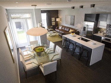 Although the Parkway townhome is aimed at empty-nesters, it could easily work for a growing family.