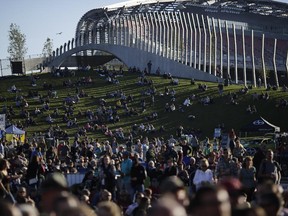 Crowds took to the hill on a beautiful Sunday evening to see Lucinda Williams play for the City Folk crowd at Lansdowne Park on Sept. 20, 2015.