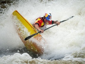 Dane Jackson of the United States competes  at the at the 2015 ICF Freestyle World Championships.