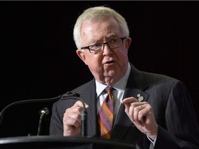 Former Prime Minister Joe Clark speaks at the Truth and Reconciliation Commission in Ottawa on June 2, 2015.