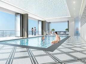 For some, having an indoor pool is a must. The Bowery, by Richcraft, will include a rooftop pool with a glass wall that opens to a terrace.