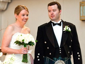 Dan Kosick, right, at his wedding.