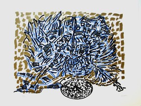 Lucky Number (1989, etching) by Jean-Paul Riopelle at Galerie Jean-Claude Bergeron in Ottawa.