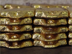 Gold stockpiled at the Royal Canadian Mint on Sussex Drive.