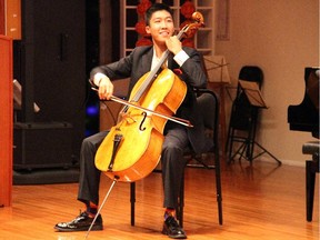 Ottawa-born cellist Bryan Cheng showed off his considerable talent (and flashy socks) at the Embassy Chamber Music Concert in support of Friends of the National Arts Centre Orchestra, hosted by the Chinese embassy on Tuesday, September 8, 2015.
