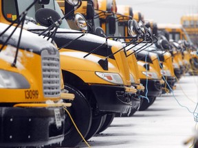 School buses.